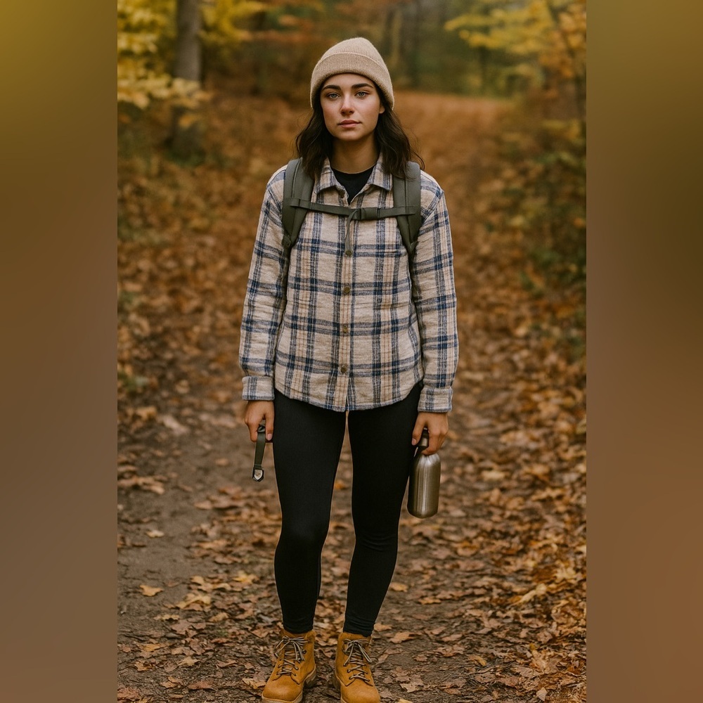 LEMON GRASS | Textured Cotton Blue and White Plaid Button-Up Shirt
